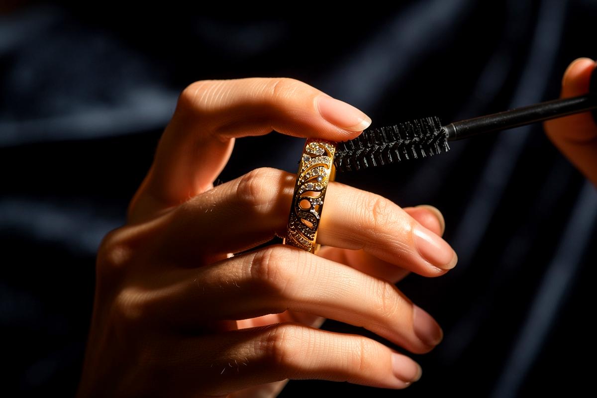 Kobiety używają tuszu do rzęs do czyszczenia biżuterii – styliści wyjaśniają dlaczego