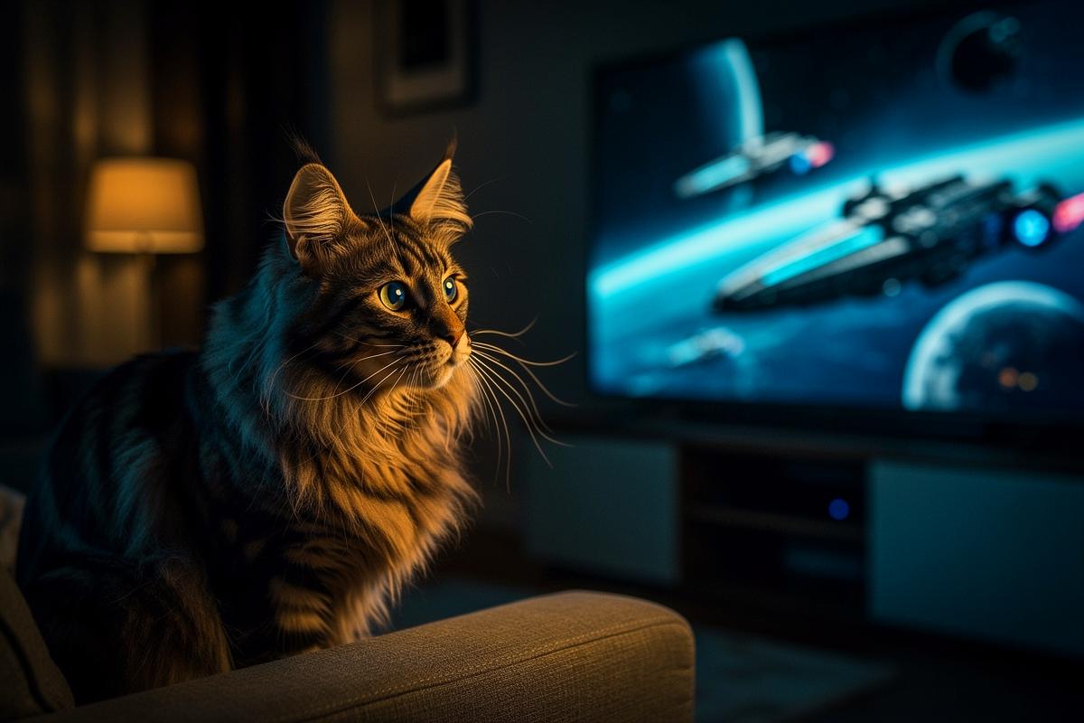 Koty reagują na dźwięki melodii z filmów sci-fi, właściciele zdradzają szczegóły